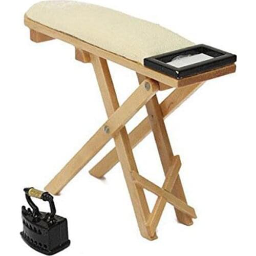 1/12 Forest Hut Dollhouse Mini Sewing Accessories Props Iron Table Toys Ornament