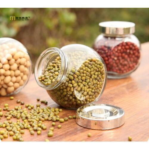 1PC Transparent Spice jar seasoning jar kitchen condiment box Glass seal seasoning Storage Box Cruet Salt Pepper bottle LF 094