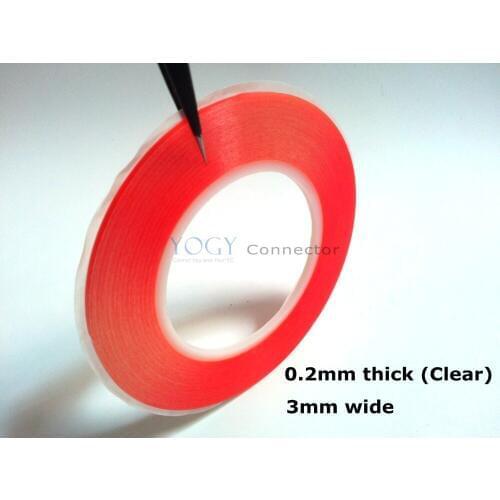 1x (0.2mm Thick) 3mm *25M High Adhesion Double Sided Adhesive Tape for iphone Tablet Battery Memory Card Camera LCD Bond