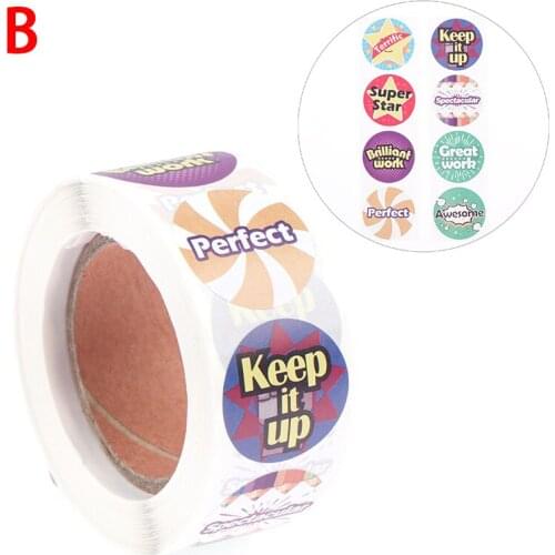 500pcs “good Job" Reward Sticker Cartoon Words Sticker Good For Teachers And Kids Boys Girl Toy Sticker Decoration