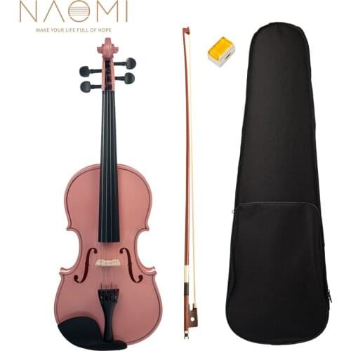 NAOMI Acoustic Violin 4/4 Full Size Violin Fiddle Student Violin Acoustic Violin For Beginners Students Use