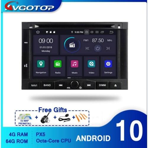 AVGOTOP Android 10 Car Multimedia for PEUGEOT 3008 5008 2009-2011 Wifi GPS MP3 MP4 Vehicle Radio Navigation System