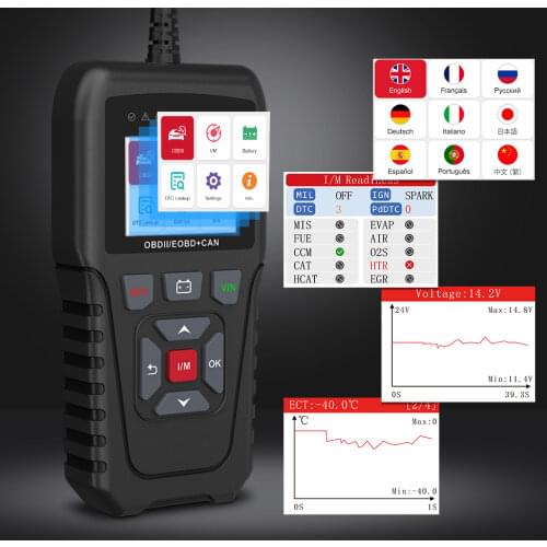 YA301 Automotive Code Reader Check Engine Light OBD2 Scanner for Car Diagnostic Scan Tools Newest Version Life time Free Update