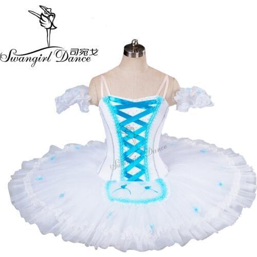 White giselle ballet tutu girls white professional ballet tutu with ribbon Classical ballet tutu,girl dance tutu costumesBT8964