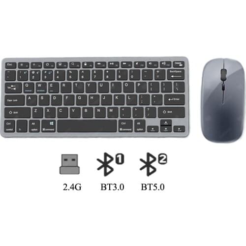Bluetooth Keyboard Wireless Keyboard and Mouse Combo Mini Multimedia Keyboard Mouse Set For Laptop PC TV iPad Macbook Android