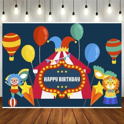 Circus Tent Photography Backdrops Glitter Tent Kids Birthday Party Banner Decor Baby Shower Background For Pictures