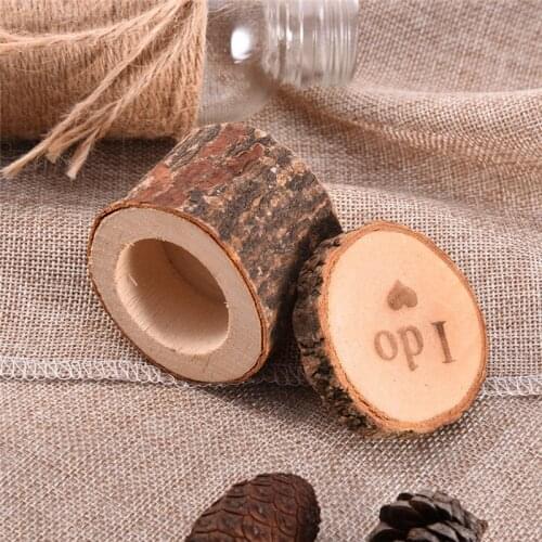 Engraved Mr. & Mrs. Lettering Wooden Wedding Ring Box / Pocket Proposal Ring Holder - Rustic Engagement Proposal Ring Storage