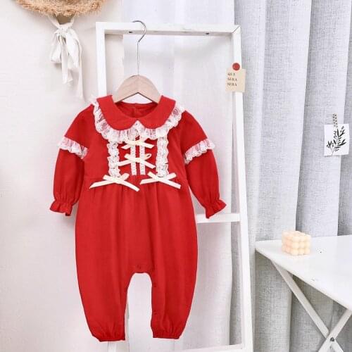 Baby clothes girl lace spring and autumn baby romper newborn clothes baby clothes