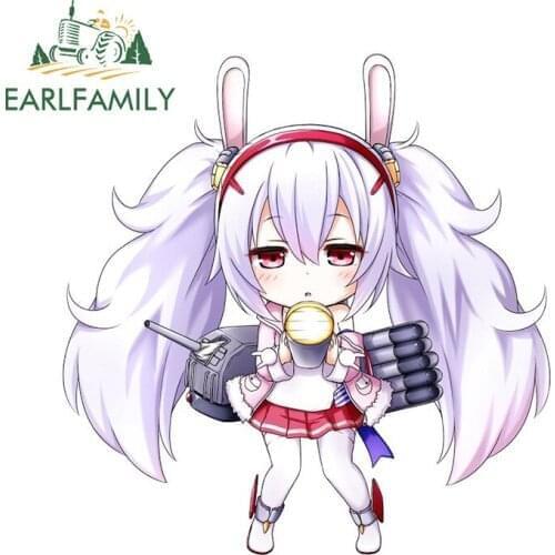 EARLFAMILY 13cm x 13cm for Laffey Azur Lane Car Stickers Anime Fashionable Decals Occlusion Scratch Motorcycle Helmet Decor