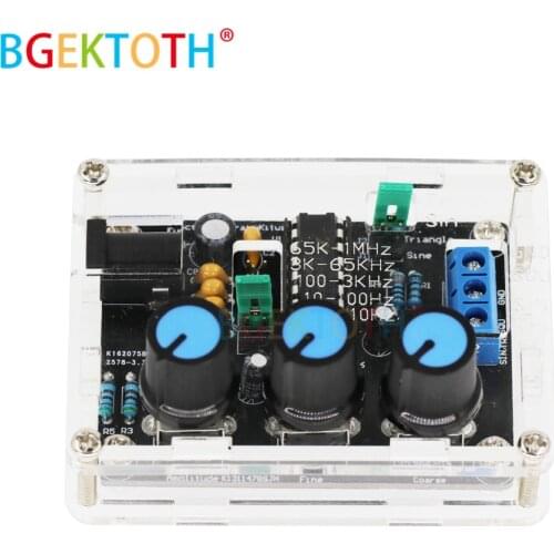 Function Signal Generator DIY Kit Sine/Triangle/Square Output 1Hz-1MHz Signal Generator Adjustable Frequency Black XR2206