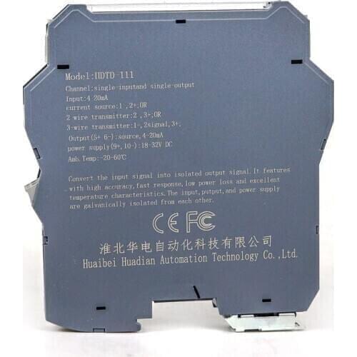 DC 24V Signal Isolator 4-20mA 0-10V Input-Output Isolation Transmitter Isolated Signal Converter