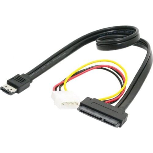 ESATAp Power ESATA Combo to SATA 22pin & IDE 4pin 5V 12V for 3.5" 2.5" Hard Disk Data Cable 50cm
