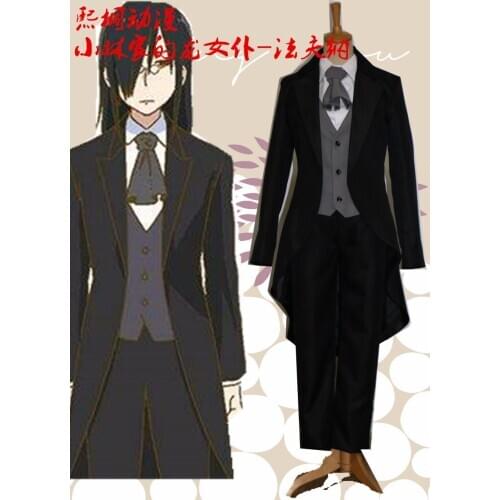 Miss Kobayashis Dragon Maid Fafnir Black Suit Cosplay Costume X006