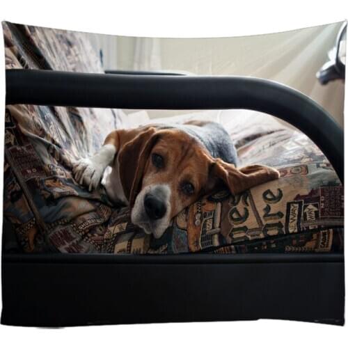 Creative 3D Painting Animal Photographs Dog Tapestry Wall Hanging Bed Spread Beach Towel Table Cloth YogaMat 250*180 Large Size