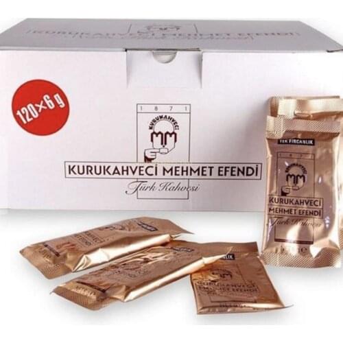 Mehmet Efendi Kurukahveci 120 Pieces 6 Gr Single Cup Turkish Coffee 1203013