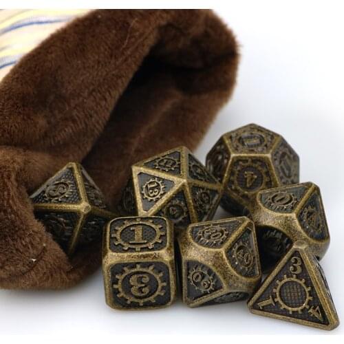 Dnd dice polyhedral metal dice set d&d dice rainbow dice tabletop rpg dice cool dice custom dice with bag D20 D12 D10 D8 D6 D4