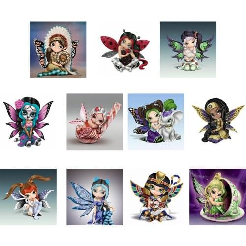 5D DIY Full Round Drill Diamond Painting Big Eyes Elf Mosaic Kit Special Dril Rhinestone Drawing Picture Home Decor Art Craft