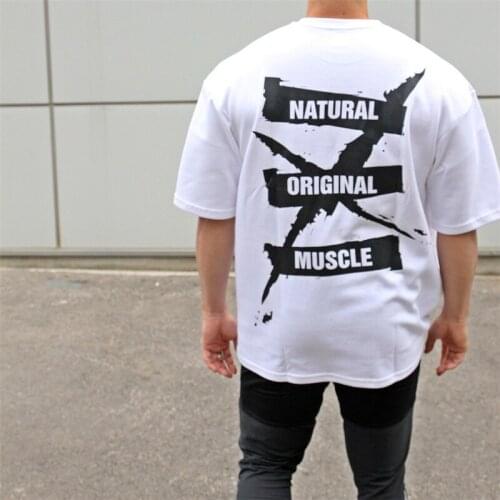 New Male T-shirt Men Gyms Fitness Bodybuilding Workout t shirt Skinny Summer Fashion Casual Brand Printed Tee TopsClothing