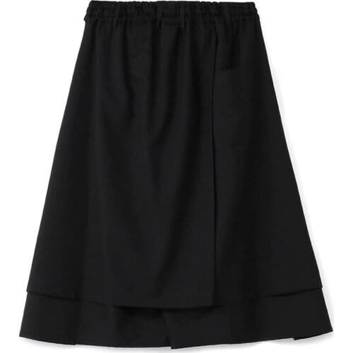 Mens new style mens summer new fashion personality large size loose belt casual double skirt pants
