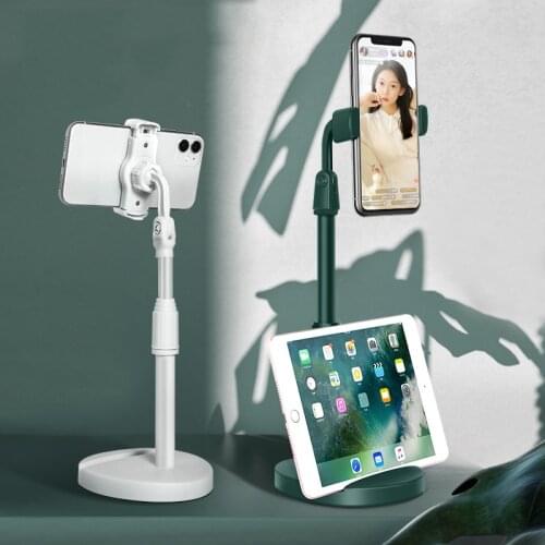 Universal Desk Clip Bracket for iPhone Huawei Smart Phone Live Support Stand 360 Degree Rotating Scalable Lifting Phone Stand 12