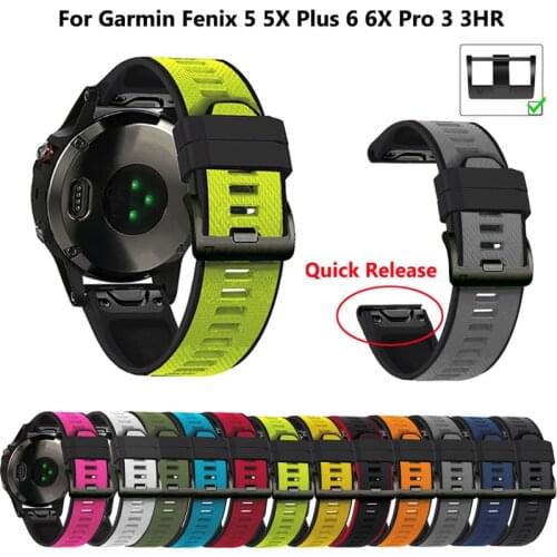 New Smart Watch Band Straps For Garmin Fenix 6 6S 6X 5X 5 5S 3 3HR Forerunner 935 945 S60 Quick Release Strap Silicone Bracelet