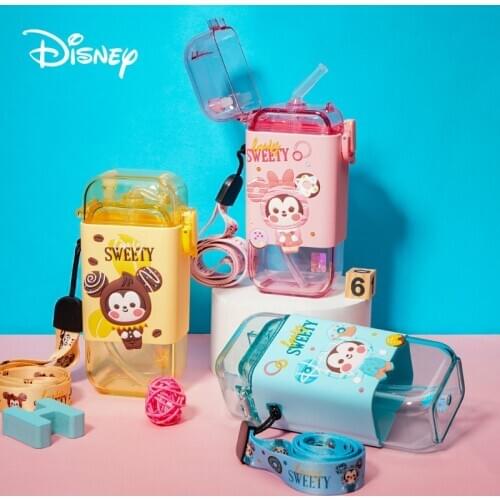 Disney Princess Frozen Elsa Straw Cup Cute Cartoon Mickey Minnie Baby Sippy Cups Kids Cute Water Bottle Disney Gift