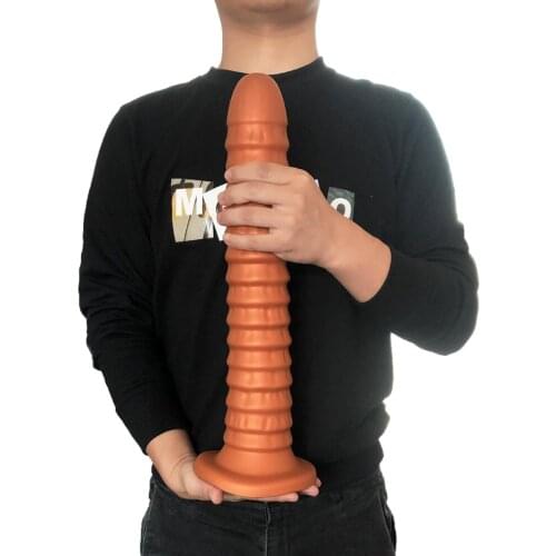Super Soft Silicone Big Dildo Butt Plug Prostate Massager Huge Screw Vagina Anal Dildo With Suction Cup toys