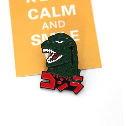 Movie Theme Brooches Green Dinosaur Shape Design Badge Lapel Pins Enamel Jewelry Cute Shirt Trinket New Arrivals