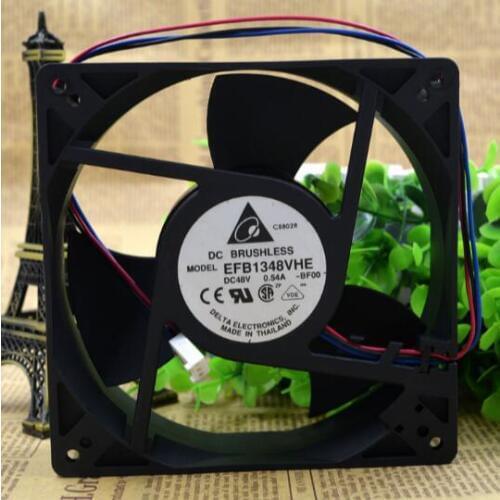 Delta EFB1348VHE 127*127*38MM 48V 0.54A three line bearing cooling fan