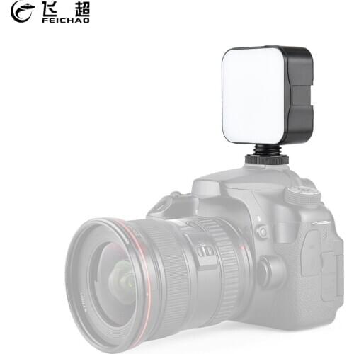 Bright Light 5W Mini LED Video Fill Light Dimmable 49 Beads Photography Studio Vlog Lighting Lamp for DSLR Cameras Smartphones