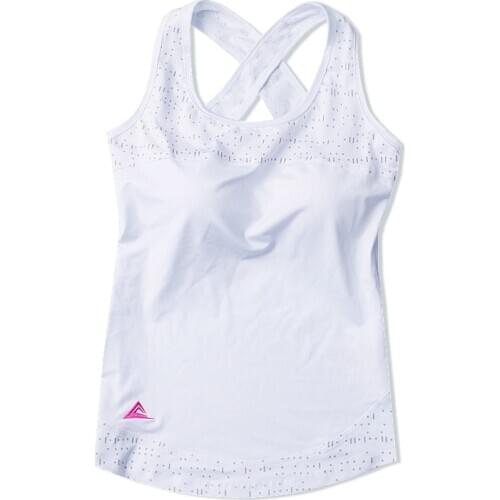 Womens Tennis Sports Vest Breathable Quick Dry Running Fitness Shirt Shockproof Gathering Without Steel Ring with Chest Pad