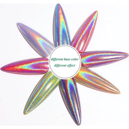 0.2mm 1/128 Holographic Laser Glitter Powder 10g High-Light Flashing Powder ORANGE/PENOY/Pistachio/FIRERED Nail Art Glitter FD72