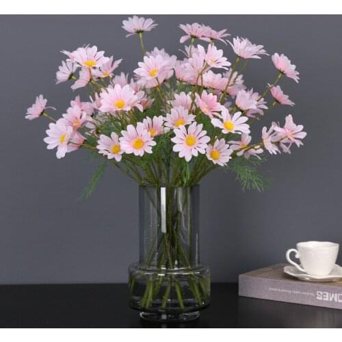10Pcs Simulation 5 Head Ono Chrysanthemum Silk Flower for Home Decoration Artificial Flowers Wedding Bouquet Display Daisy