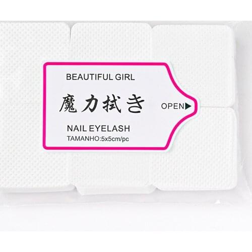 300PCS/Bag Nail Polish Remover Non-woven Lint Cotton Pads Manicure Gel Clean Paper 5cm*5cm
