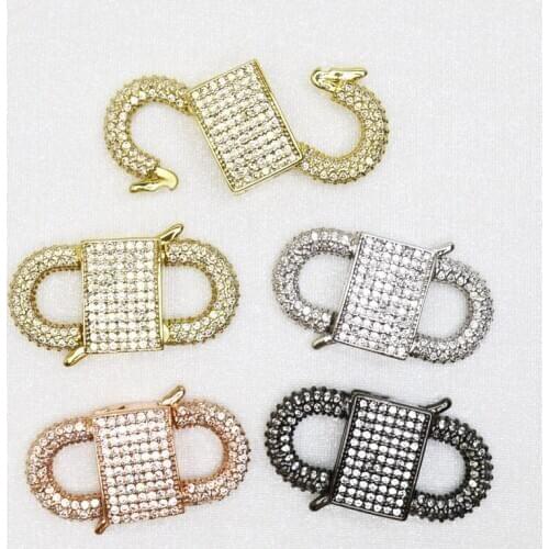 5pcs Double S clasp pendants whole crystal pendants clasp jewelry accessories buckle for jewelry making 50720