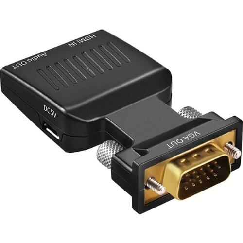 VGA to HDMI adapter with audio female to male VGA male to HDMI female adapter with strong compatibility