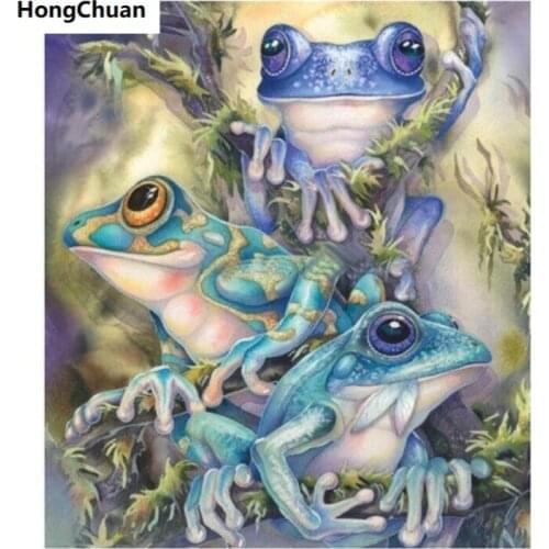 Diamond embroidery, colorful frog, 5d diamond painting square, round diamond inlay, rhinestone picture, cross stitch, new year