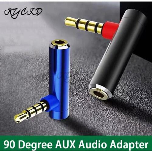 3.5 mm Male To Female Audio Converter Adapter L Type 90 Degree Microphone Jack Stereo Plug Connector For Aux Speaker Laptop