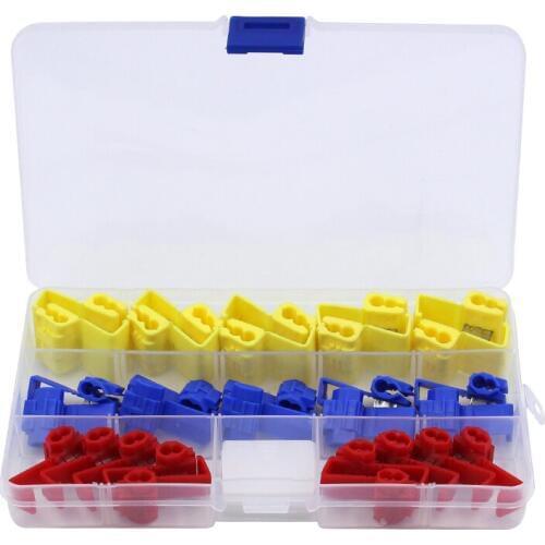 Free shipping 30pcs No Wire Break Terminals Home Wire Connectors Boxed Wiring Clamps Non-Destructive Tap Fast Wire Connectors