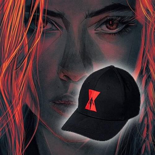 Xcoser Anime Baseball Cap Black Cool Widow Adjustable Cotton Hat Halloween Cosplay Accessories Gift Unisex