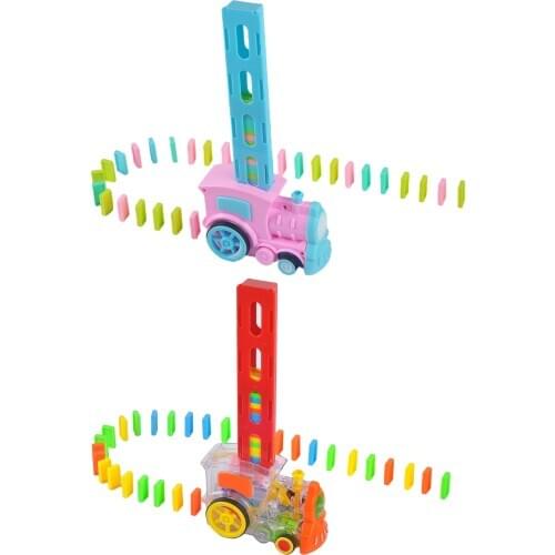 Domino Train Set, Domino Blocks, Domino Electric Train Toy Blocks Set for 4-6