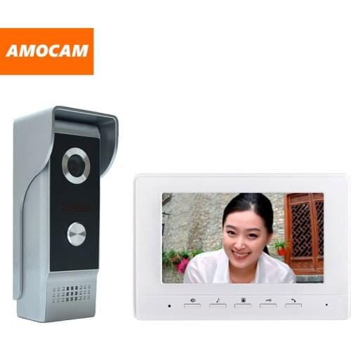 7" Monitor Video Doorbell Door Phone Kit IR Night Vision Aluminum Alloy Door Camera Video Intercom interphone system for villa