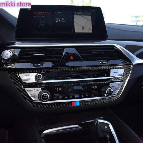 Car Interior Carbon Fiber Decals Auto Air Conditioning CD Panel Stickers Car Styling for BMW 528i 530i 540i 5 Series G38