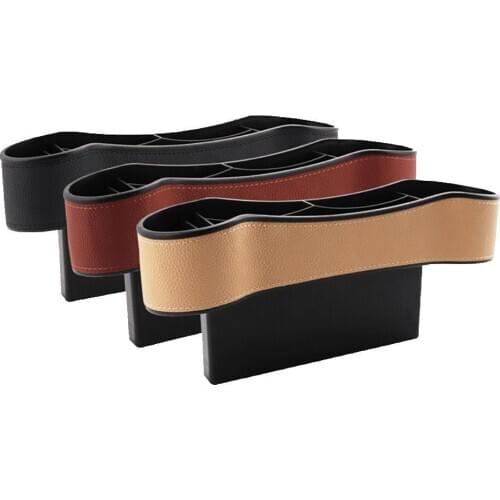 Car Seat Gap Slit Pocket Catcher Organizer Faux Leather Storage Box Phone Bottle Cups Holder Auto Car Accessories interior