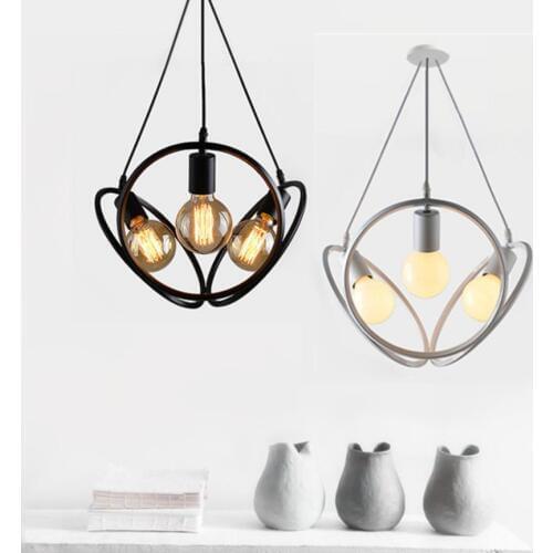 Nordic bar creative Pedent Lamp American personality restaurant cafe retro wrought iron window decoration lamps
