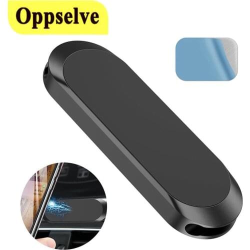 Mini Strip Shape Magnetic Phone Holder For iPhone 13 12 11 Huawei Magnet Car Mount Stand Dashboard Car Holder with Cable Winder