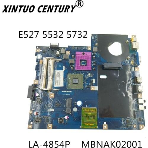 MBNAK02001 LA-4854P Acer Emachines E527 E727 Laptop anakart GL40 DDR3 ücretsiz CPU ana kurulu