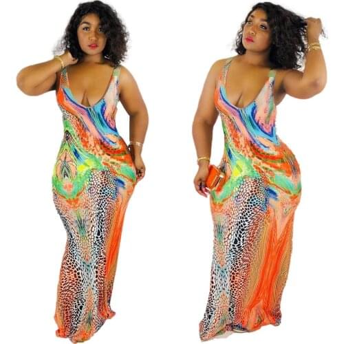 New Sexy Backless Womens Dresses Beach Sleeveless Floral Print Party Summer Maxi Long Dress