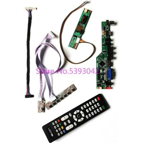 Fit LP154WX5 (TL)(A2)/(TL)(B2)/(TL)(C2) 1280*800 1CCFL Remote TV VGA AV USB analog signal 30-Pin LVDS LCD control board kit