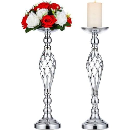 Retro European Style Candlestick Wedding Banquet Decoration Flower Placement Tool Electroplat Candle Holder Home Decor Supplies